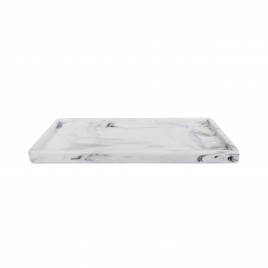 Rectangular marble tray (White)