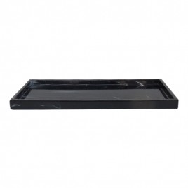 Artificial marble serving tray (Black)