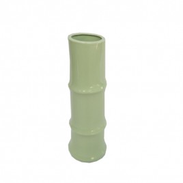 Mint Green Bamboo ceramic vase (Small)
