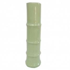 Mint Green Bamboo ceramic vase (Large)