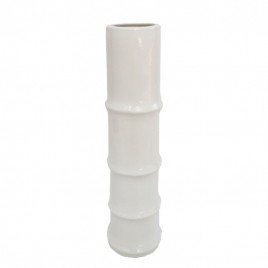 White Bamboo Ceramic Vase (Large)