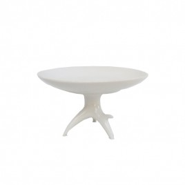 White coral ceramic pedestal stand