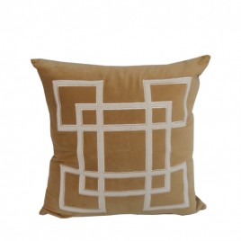 Velvet geometric embroidery (Gold)