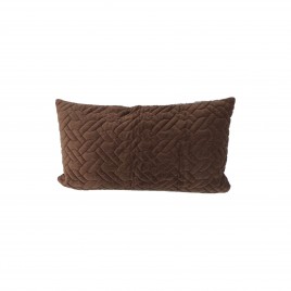 Wash Velvet Rectangular Throw Pillow (Chocolate)