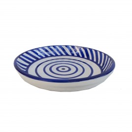 Painted African Blue&White Plate