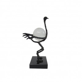 Metal ostrich crytal decorative ball