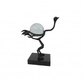 Metal ostrich crytal decorative ball