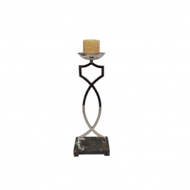 Silver Candle Holder w/ marble base (S)