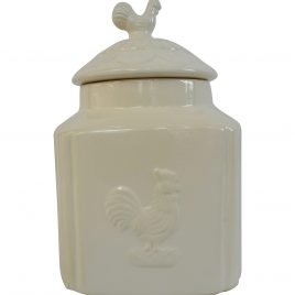 White Ceramic Jar (Large)