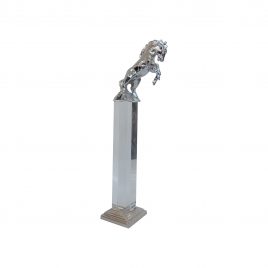 Silver Horse w/ Crystal Base