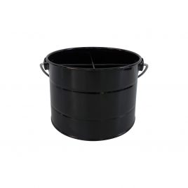 Tin Utility Storage Bucket (Black)