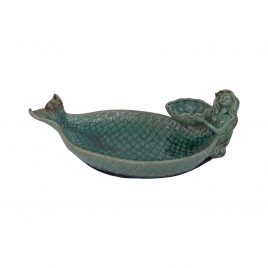 Green Ceramic Mermaid Plate