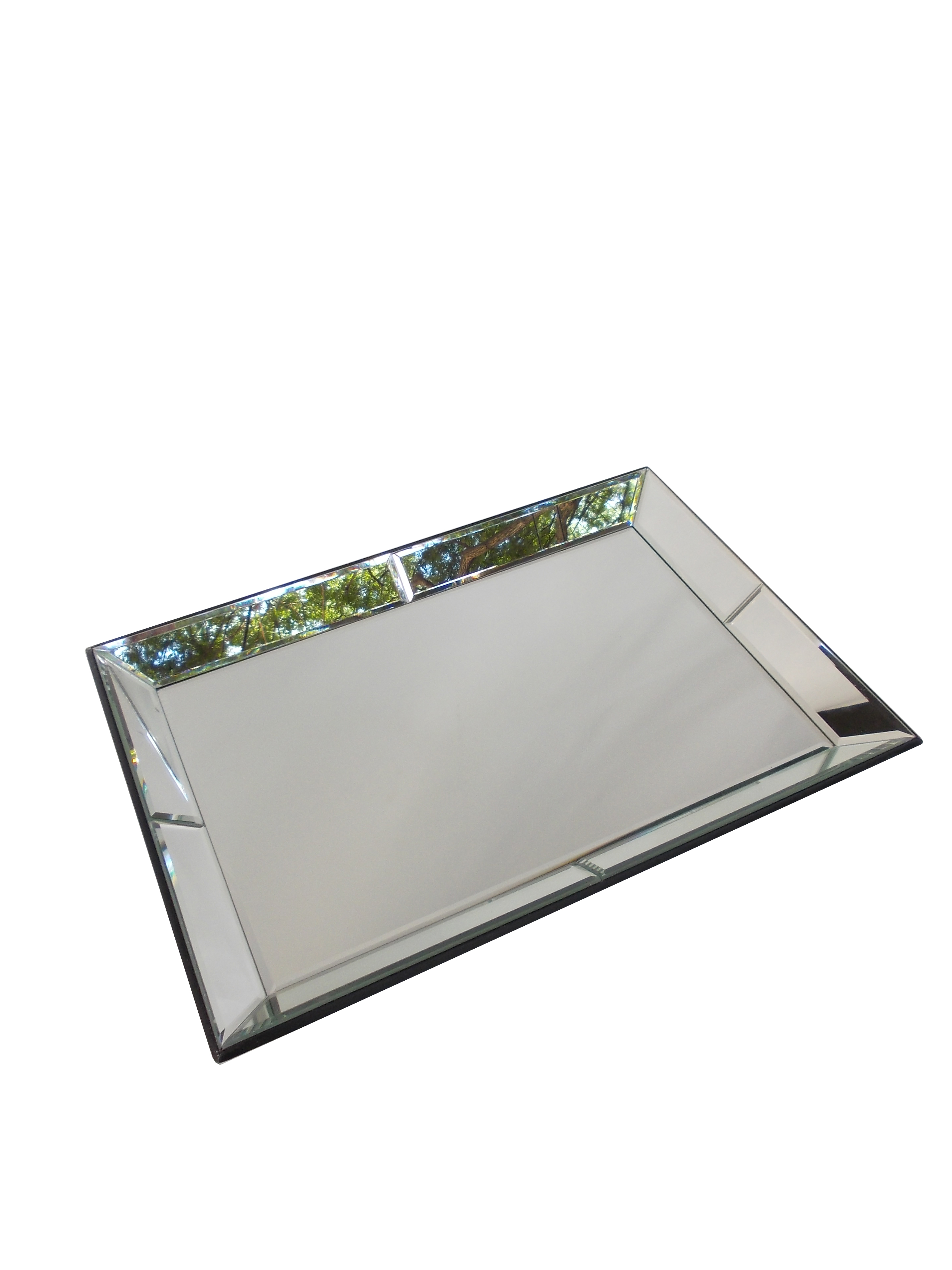 large mirrored tray