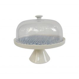 Blue Pattern Round Cake stand (Large)