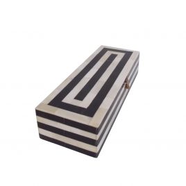 Black & White Resin Retangular Box