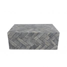 Grey Bone Retangular Box