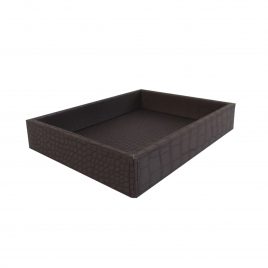 Dark Chocolate Leather Tray