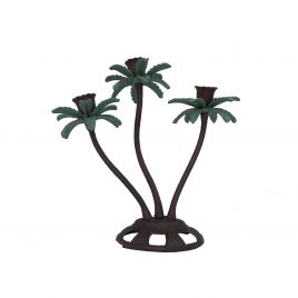 Antique Bronze Palm Tree Candle Stick (Large)