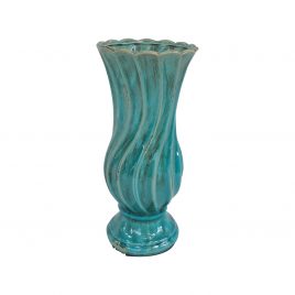 Turquoise Ceramic Vase (Small)