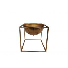 Decorative golden structure w/ pot (S)