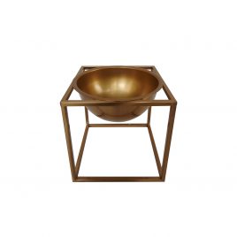 Decorative golden structure w/ pot (L)