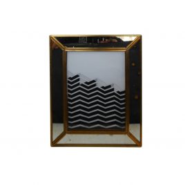 Antique Mirror Frame w/ Gold Trim (L)