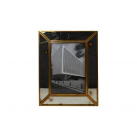 Antique Mirror Frame w/ Gold Trim (S)
