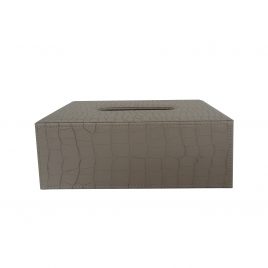 Light Grey leather tissue box