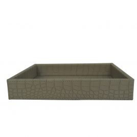 Light Grey Leather Tray