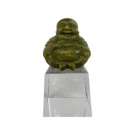 Chinese jade carved happy fat buddha