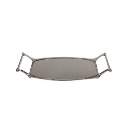 Silver serving tray with handle (small)