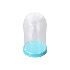 Glass dome w/ ceramic base (blue)
