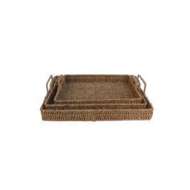 Woven Round Basket with Lid(3pcs/ set)