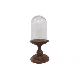 Glass dome with wooden stand (Small)