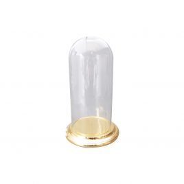 Glass Dome w/ golden base (small)