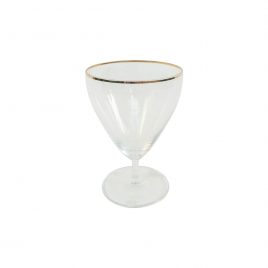 Drinking Glass with gold trim edge