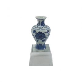 Blue & White Miniature Decorative Vase