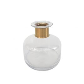 Decorative Glass Vase w/ Gold Trim (S)