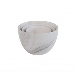 Plant Pot Printed Marble Pattern (L) (3 pcs/ set)