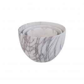 Plant Pot Printed Marble Pattern (L) (3 pcs/ set)