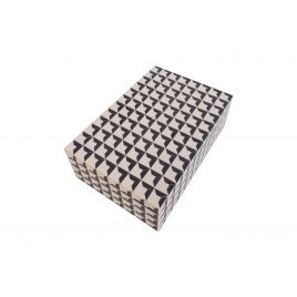 Black & White Resin Retangular Box