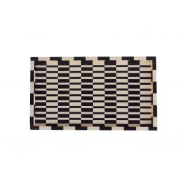 Black & White Bone Rectangular Tray