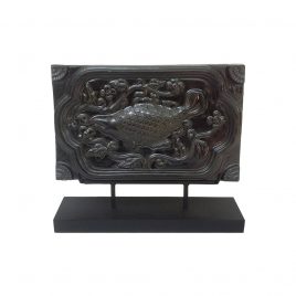 Black ceramic Fish w/stand