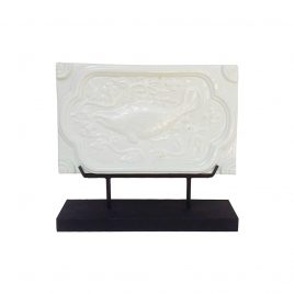 White ceramic Fish w/stand