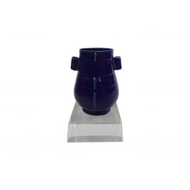 Miniature Ceramic Vase on crystal base