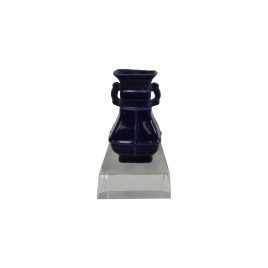 Miniature Ceramic Vase on crystal base