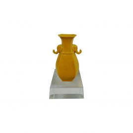 Miniature Ceramic Vase on crystal base