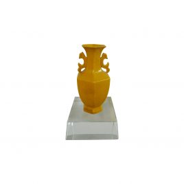 Miniature Ceramic Vase on crystal base