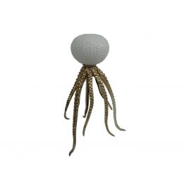 White Jellyfish Ceramic Candle Holder