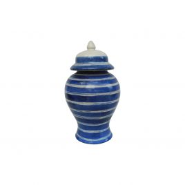 Blue Swirl Ceramic Canister
